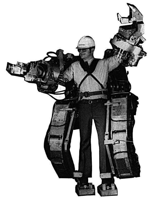 The first designed exosuit called Hardiman, made by General Electric
